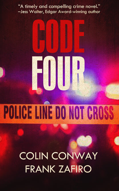 CODE FOUR is a political-criminal thriller from crime fiction authors Colin Conway and Frank Zafiro. It’s the ultimate ride along and makes you feel as if you’ve almost joined the police department.